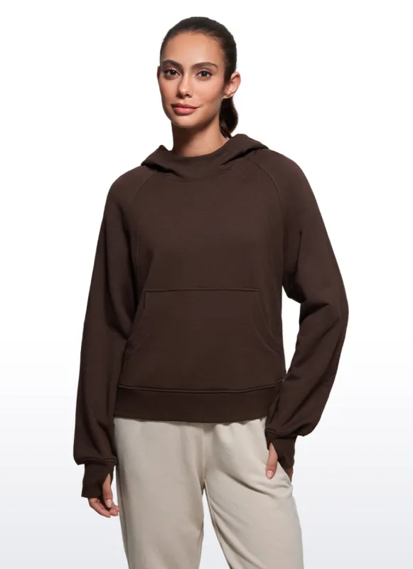 Fleece Mock Neck Hoodies with Thumb Holes sold by CRZ Yoga