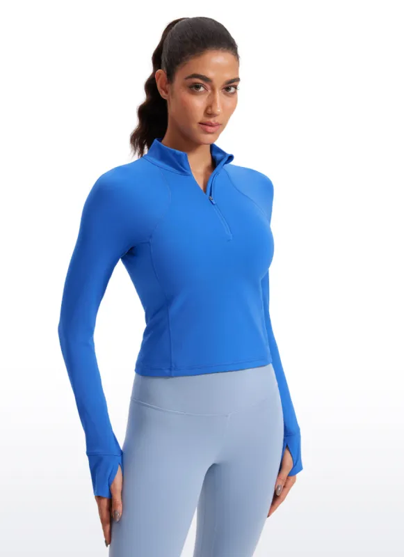 Butterluxe Half Zip Cropped Long Sleeve made by CRZ Yoga