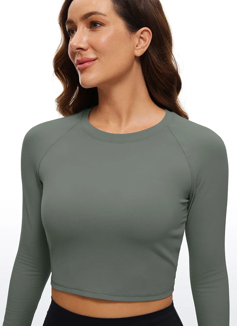 Brushed High Neck Cropped Long Sleeve sold by CRZ Yoga product image thumbnail 3