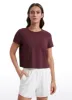 Pima Cotton Short Sleeves Cropped High Neck sold by CRZ Yoga