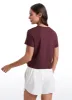 Pima Cotton Short Sleeves Cropped High Neck sold by CRZ Yoga