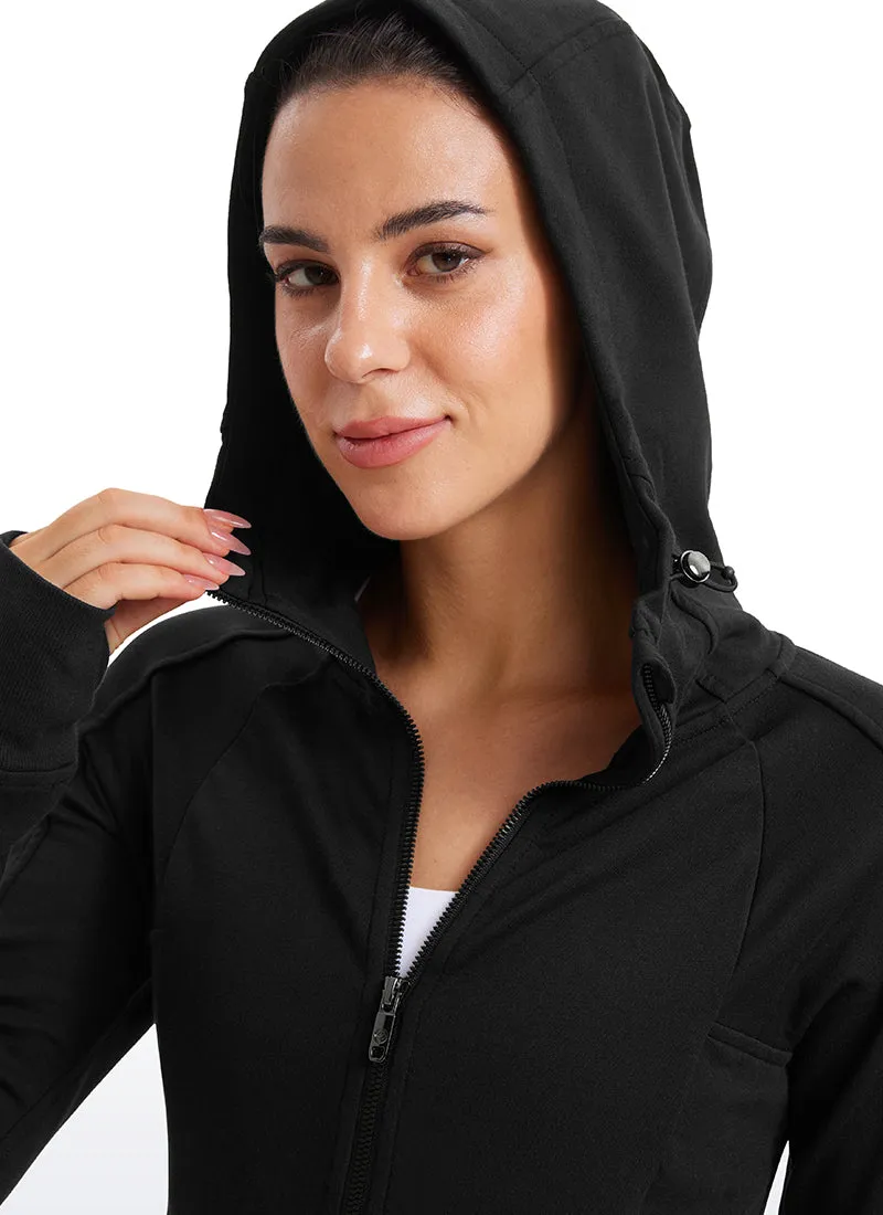 Amenity Full Zip ThumbHole Hoodie sold by CRZ Yoga product image thumbnail 5