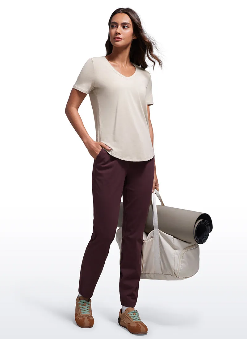 Pima Cotton Pro V Neck Short Sleeve sold by CRZ Yoga product image thumbnail 3