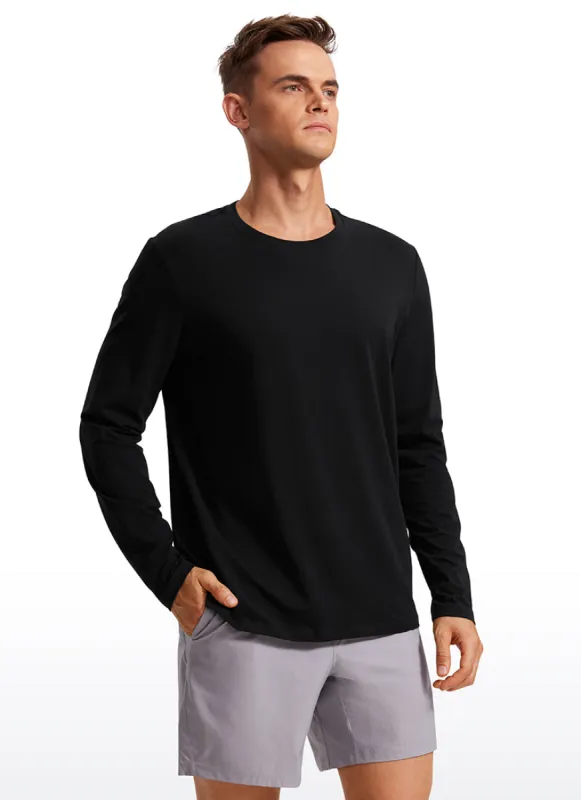 Pima Cotton Pro Long Sleeves Round Neck sold by CRZ Yoga