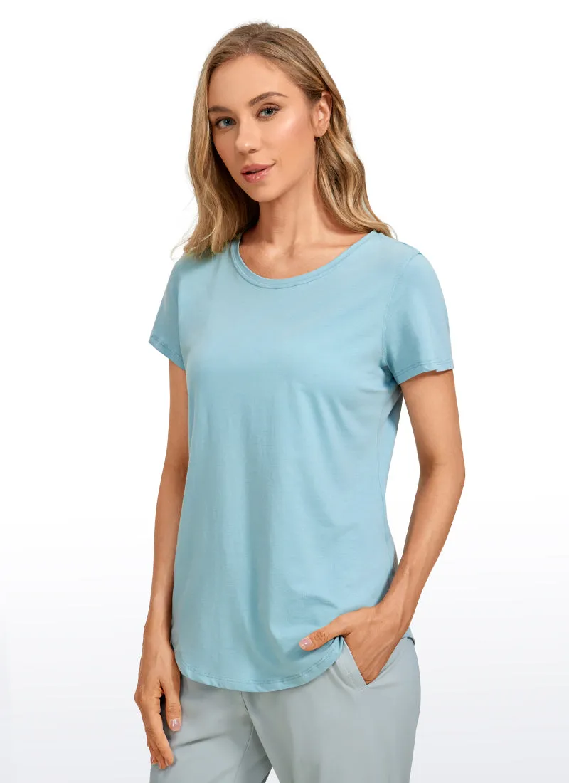 Pima Cotton Short Sleeve sold by CRZ Yoga