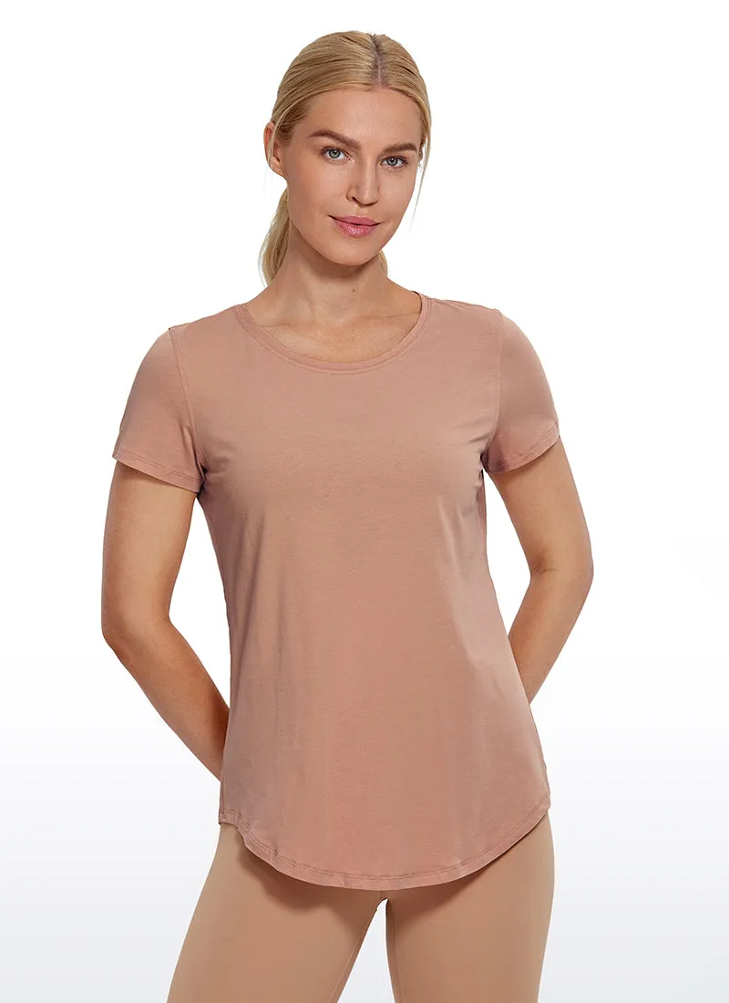 Pima Cotton Short Sleeve sold by CRZ Yoga product image thumbnail 5