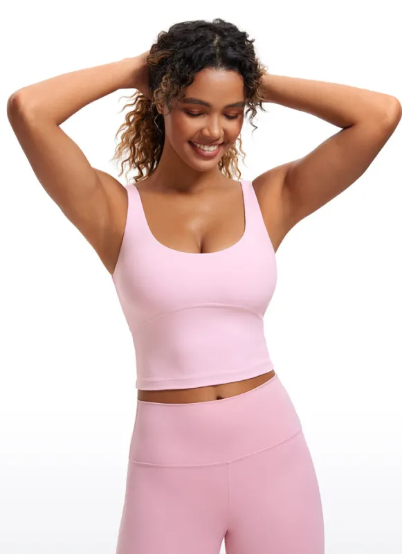 Butterluxe U Back Longline Built-in Bra Tanks sold by CRZ Yoga