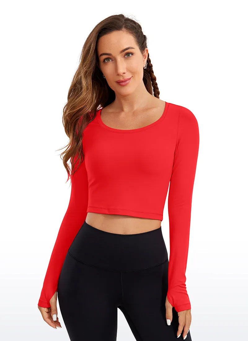 Butterluxe Scoop Neck Cropped Long Sleeve sold by CRZ Yoga product image thumbnail 4