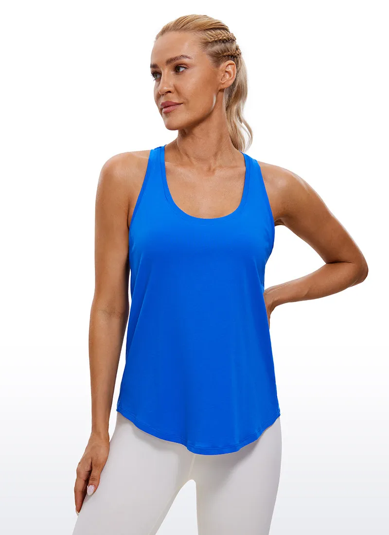 Pima Cotton Hip Length Racerback Tank sold by CRZ Yoga