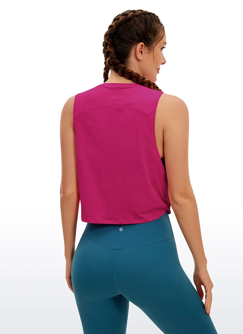 Pima Cotton Crop Deep Armhole Tank sold by CRZ Yoga product image thumbnail 2
