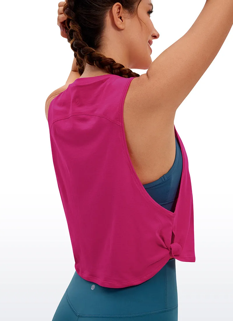 Pima Cotton Crop Deep Armhole Tank sold by CRZ Yoga product image thumbnail 3