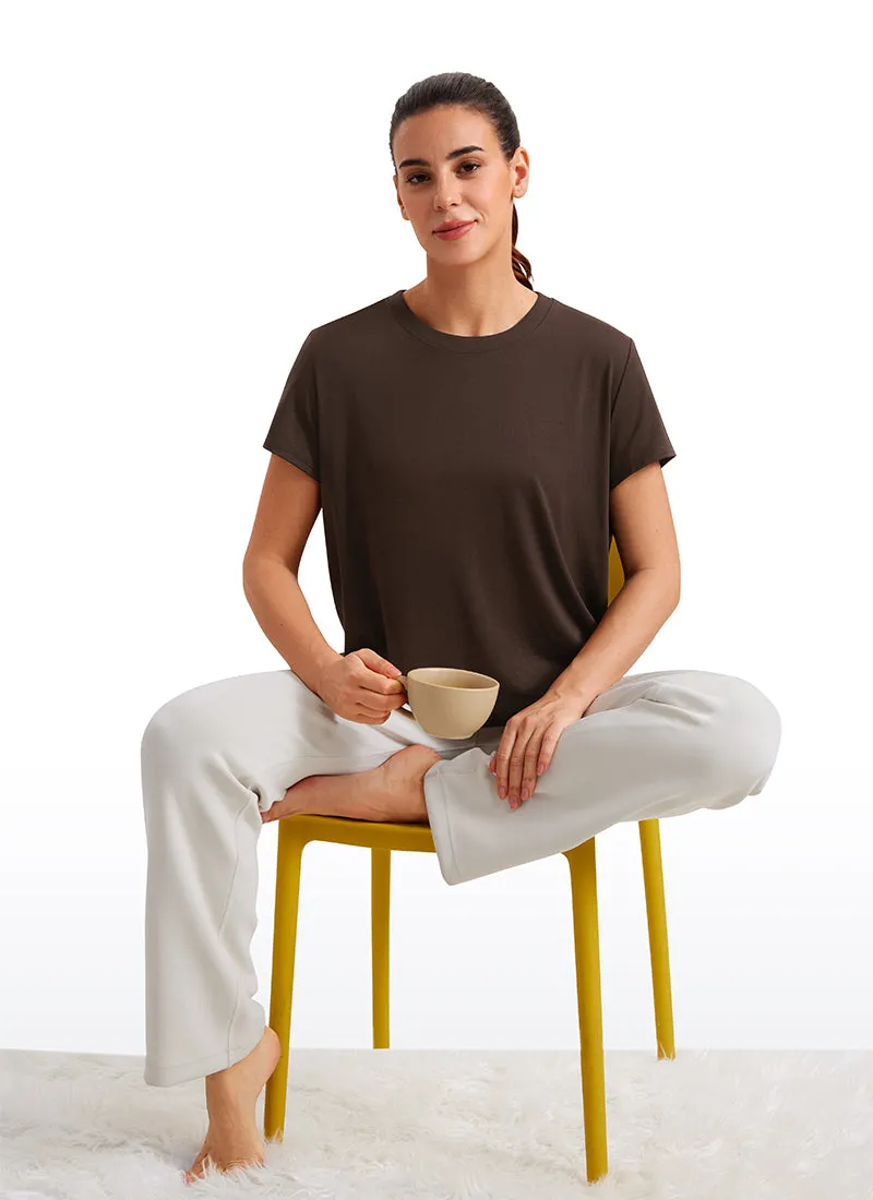 Flowy Yoga Crew Neck Short Sleeve sold by CRZ Yoga product image thumbnail 3