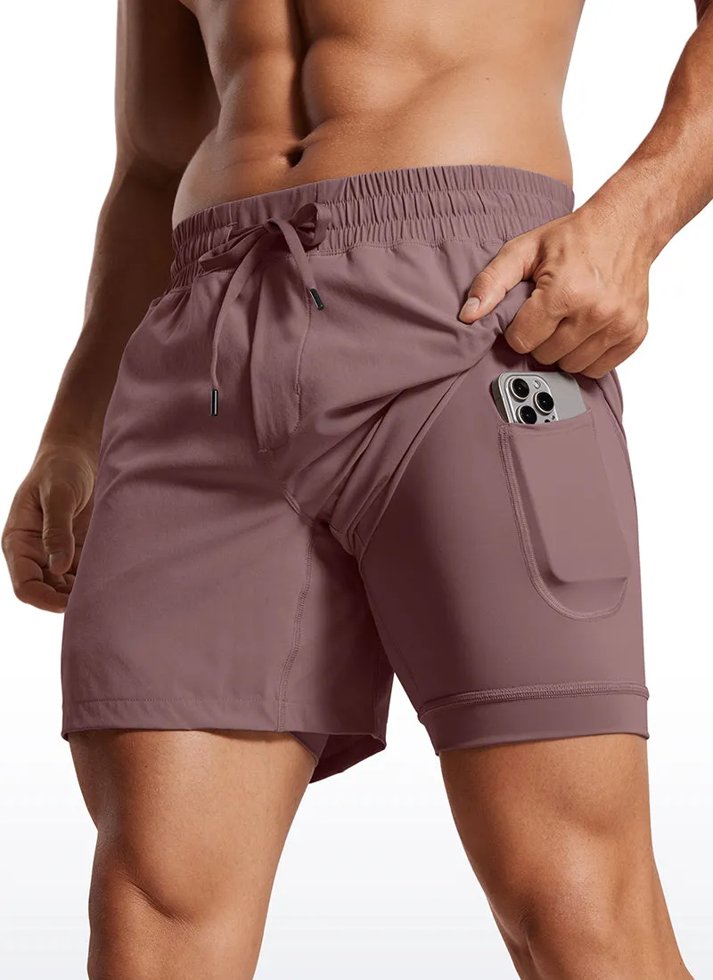 Feathery-Fit 2 in 1 Athletic Shorts 5''- with Pockets sold by CRZ Yoga product image thumbnail 5
