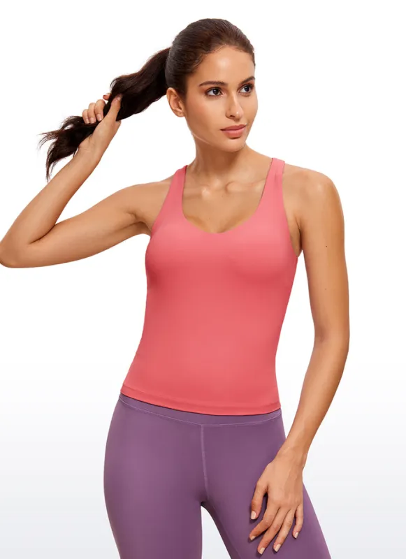 Butterluxe V Neck Waist-Length Tank Racerback sold by CRZ Yoga