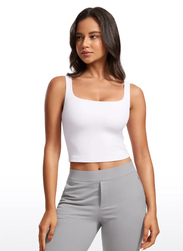 Butterluxe Double Lined Square Neck Tank Tops sold by CRZ Yoga