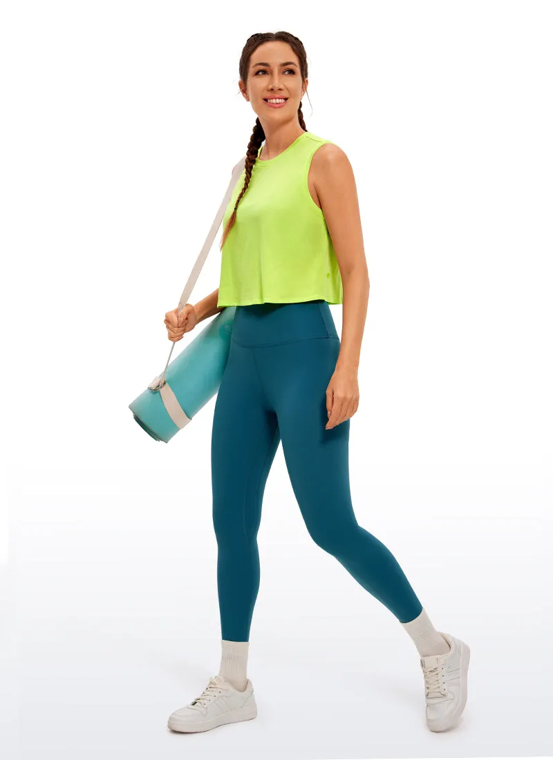 Pima Cotton Cropped Tank Tops Crew Neck sold by CRZ Yoga product image thumbnail 3