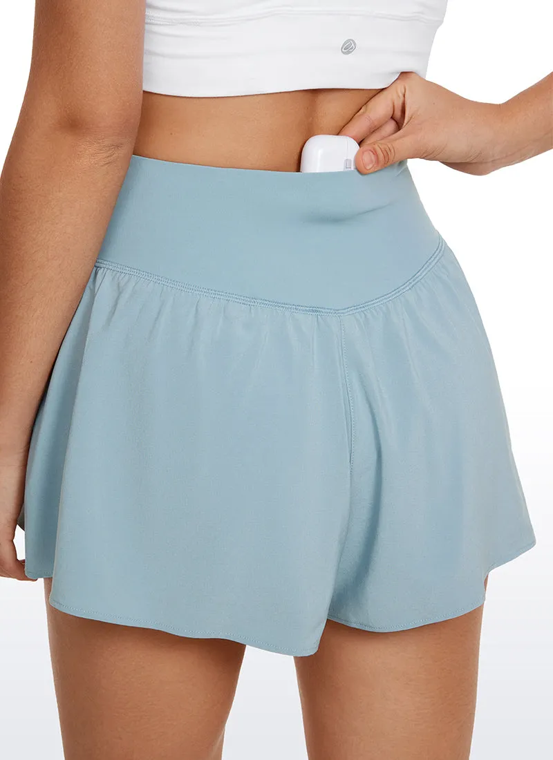 Feathery-Fit Soft 2 in 1 Flowy High Rise Shorts sold by CRZ Yoga product image thumbnail 4