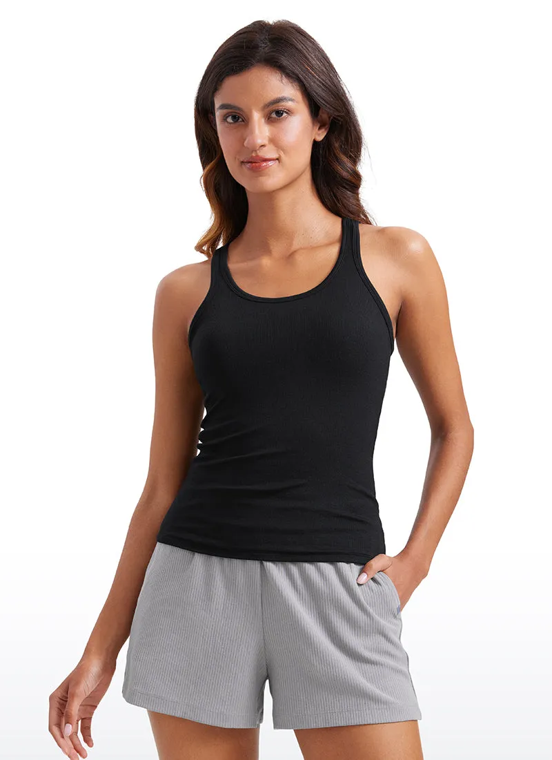 Ribbed Waist Length Modal Racerback Tank sold by CRZ Yoga product image thumbnail 5
