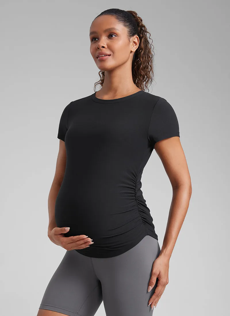Cloudweight Maternity Ruched Short Sleeve sold by CRZ Yoga product image thumbnail 5