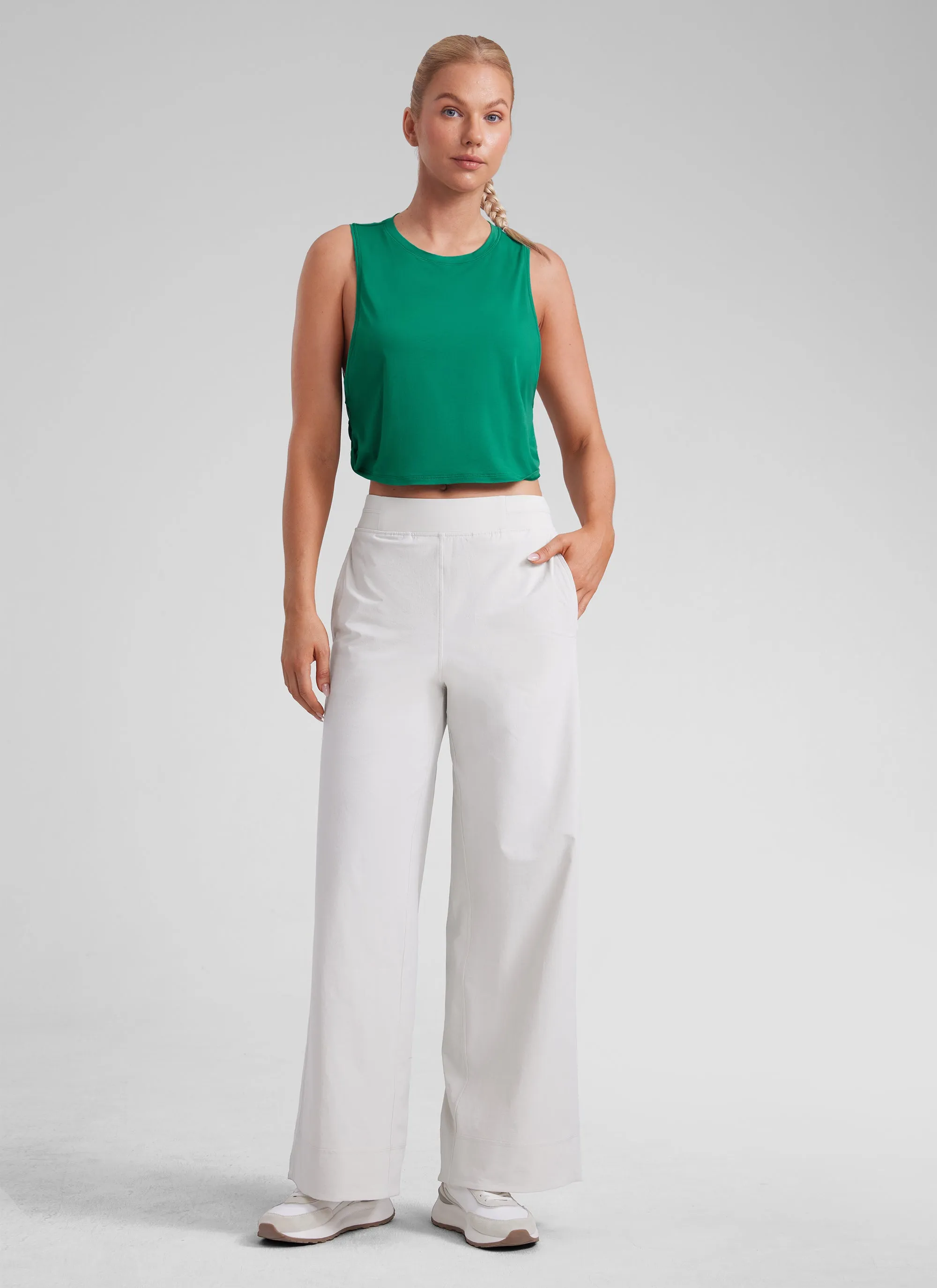 Pima Cotton Crop Deep Armhole Tank sold by CRZ Yoga product image thumbnail 5