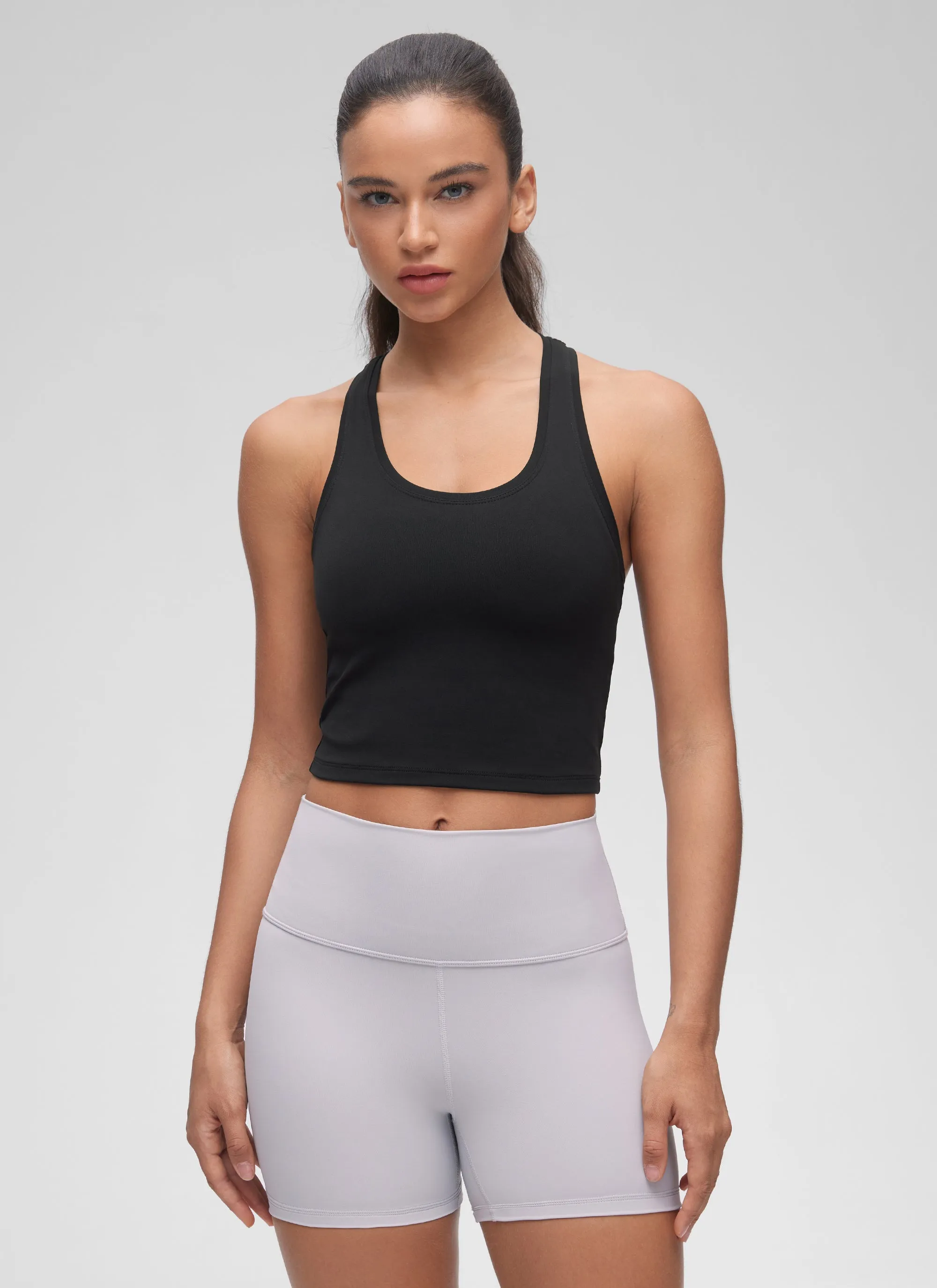 Butterluxe Cropped Racerback Tank sold by CRZ Yoga