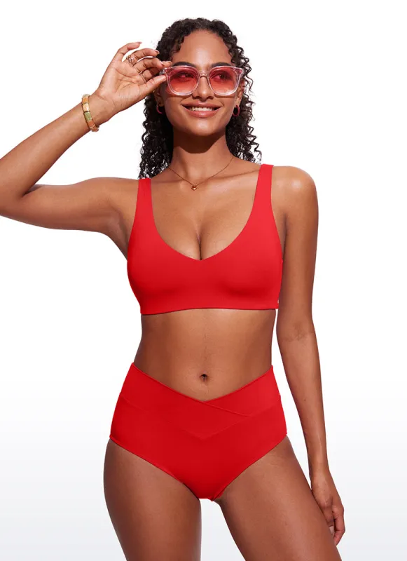 V Neck Bikini Padded Tops sold by CRZ Yoga