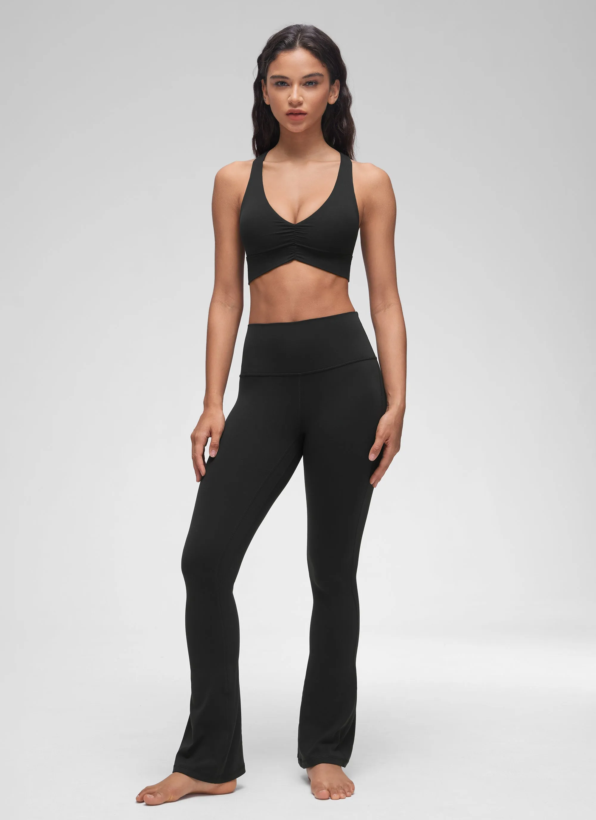 Butterluxe V Neck Ruched Longline Bras sold by CRZ Yoga product image thumbnail 3