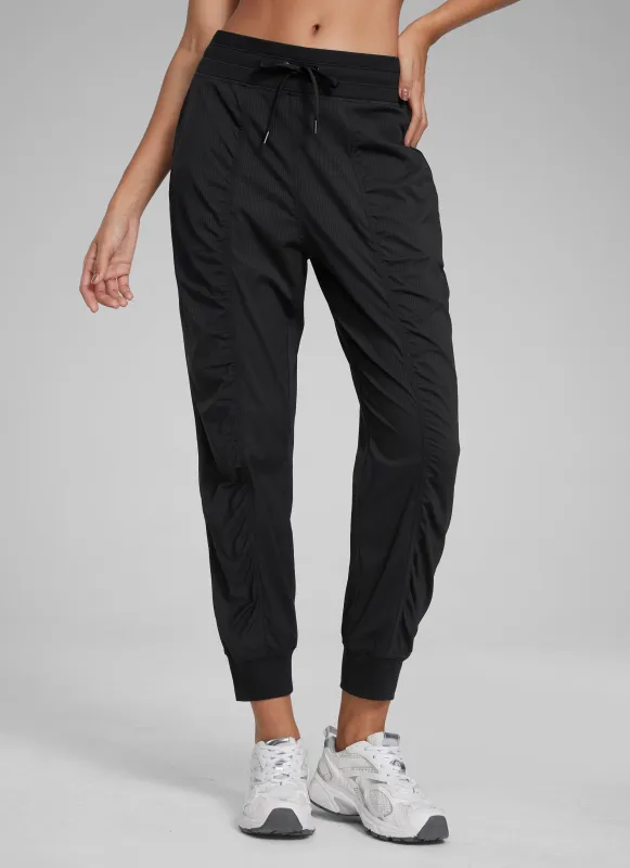 Striped Ruched Pocket Jogger 26'' sold by CRZ Yoga