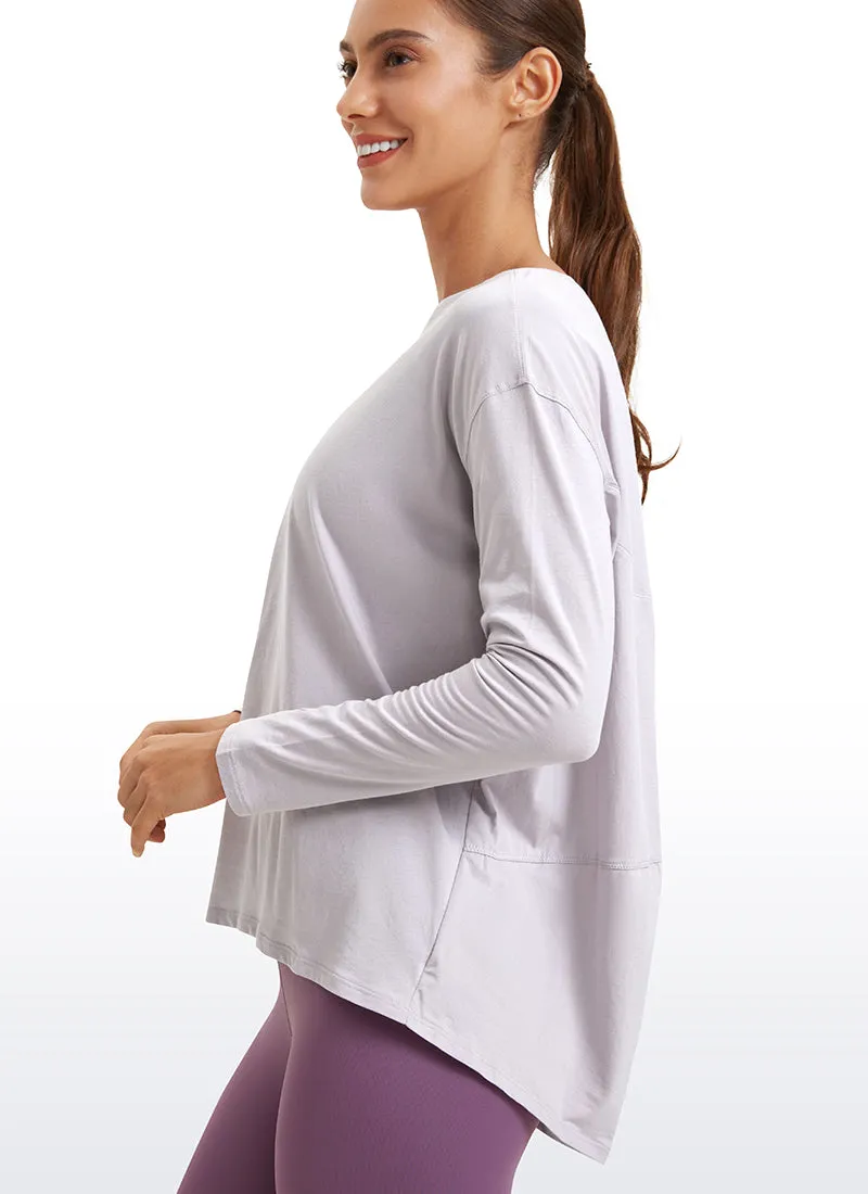 Pima Cotton Boat Neck Long Sleeve sold by CRZ Yoga product image thumbnail 5