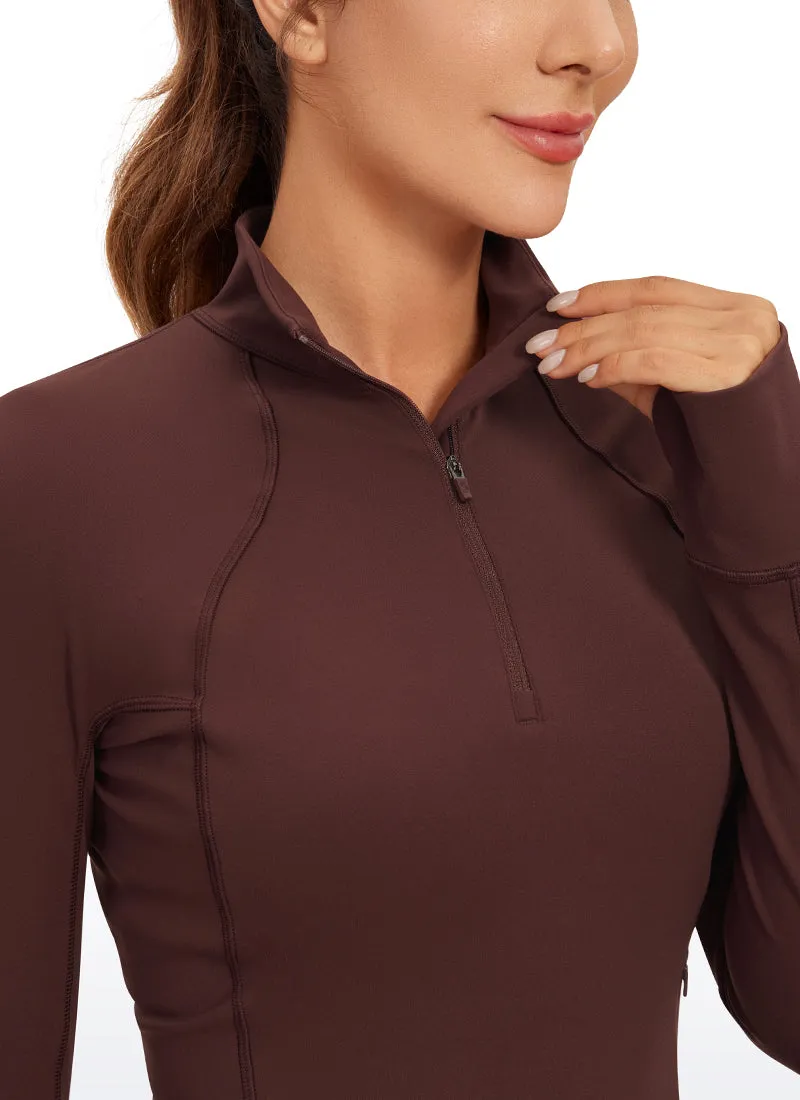 Butterluxe Half Zip Cropped Long Sleeve sold by CRZ Yoga product image thumbnail 4