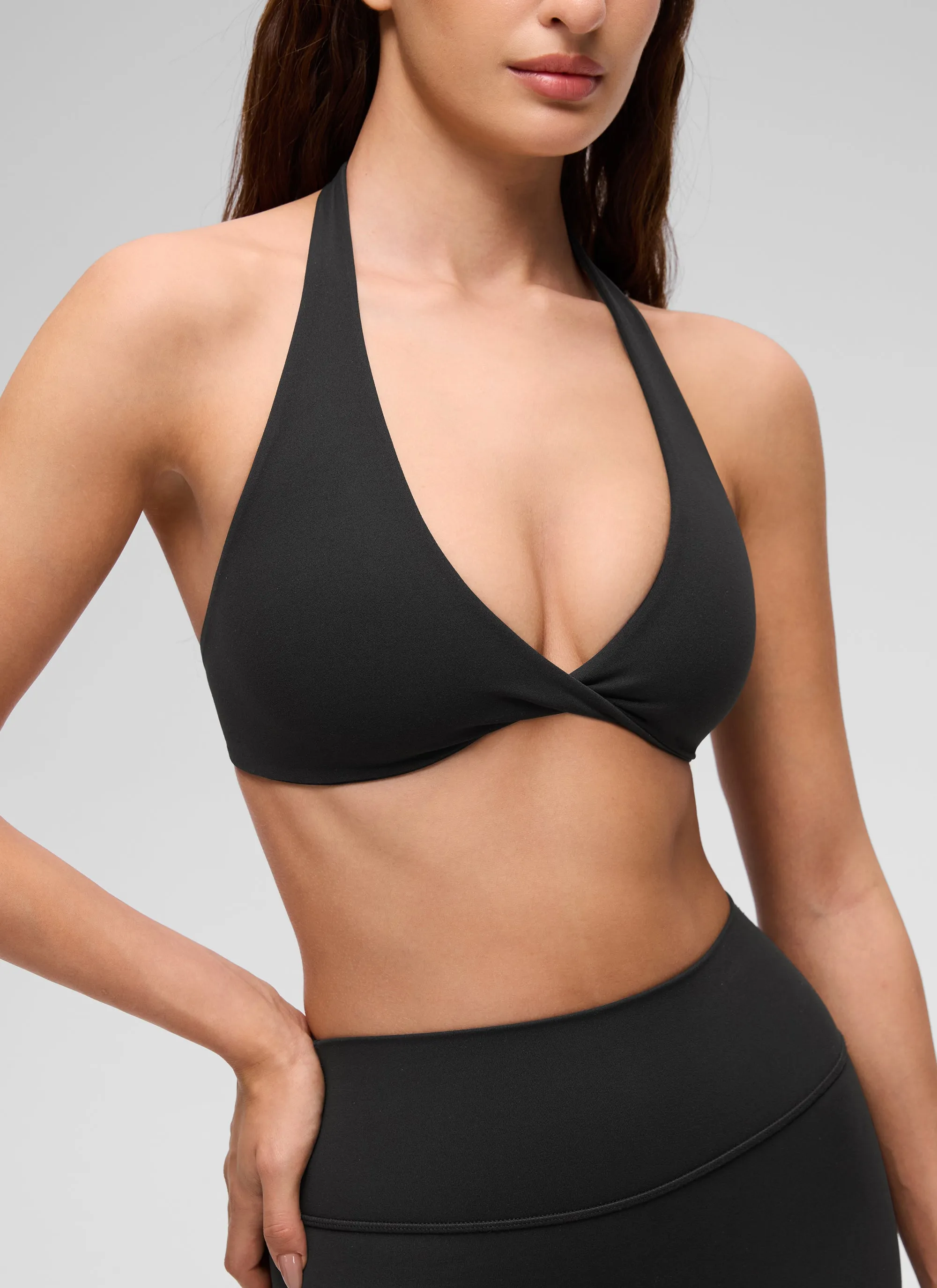 Butterluxe Double Lined Twist Halter Sports Bra sold by CRZ Yoga product image thumbnail 4