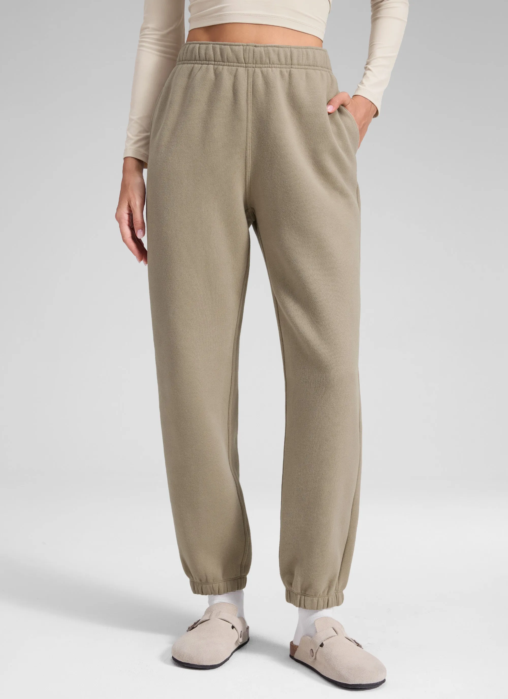 Fleece Lined High Rise Jogger Sweatpant 28'' sold by CRZ Yoga
