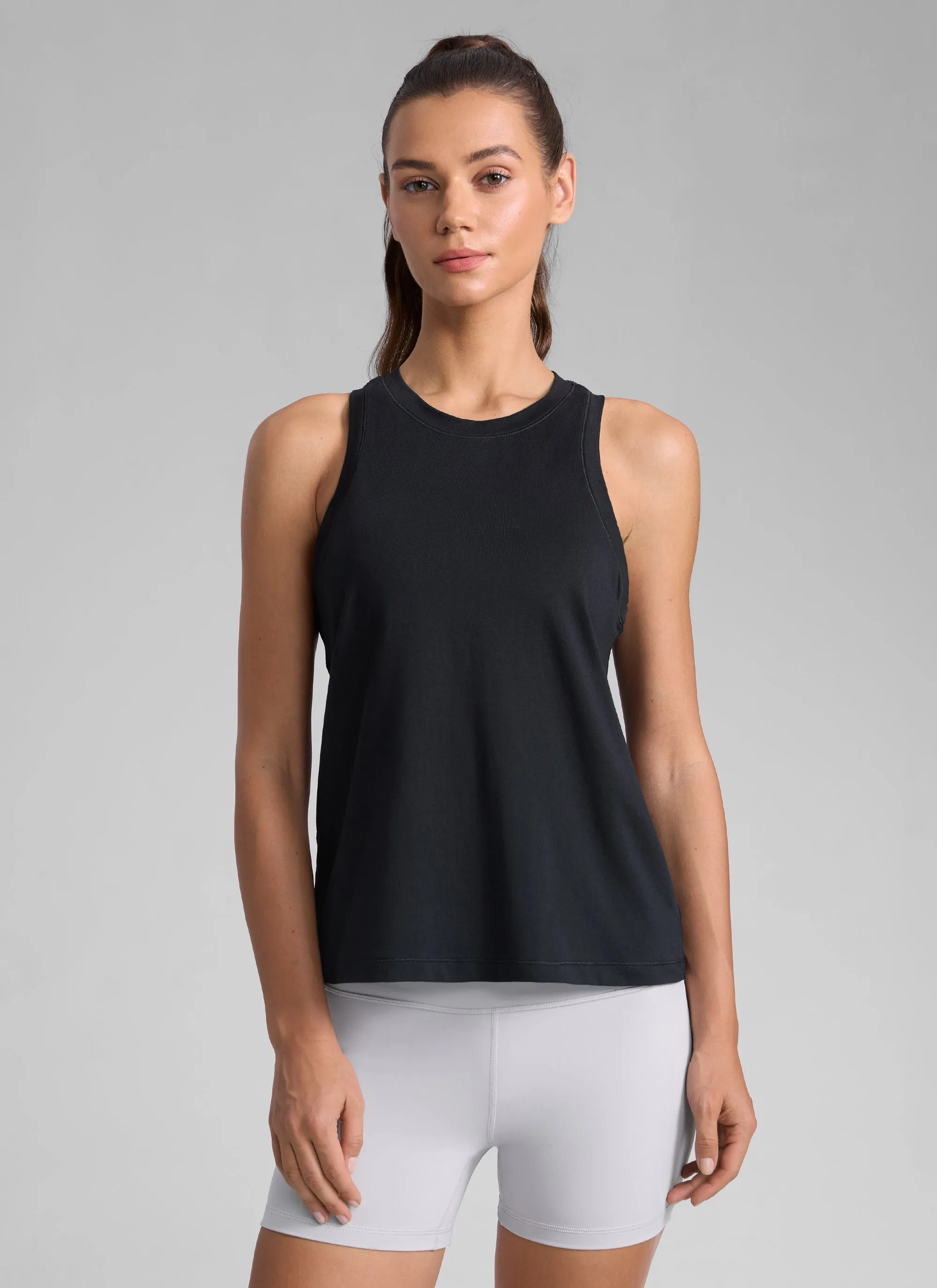 Poly Cotton-Blend Racerback Tank sold by CRZ Yoga product image thumbnail 5