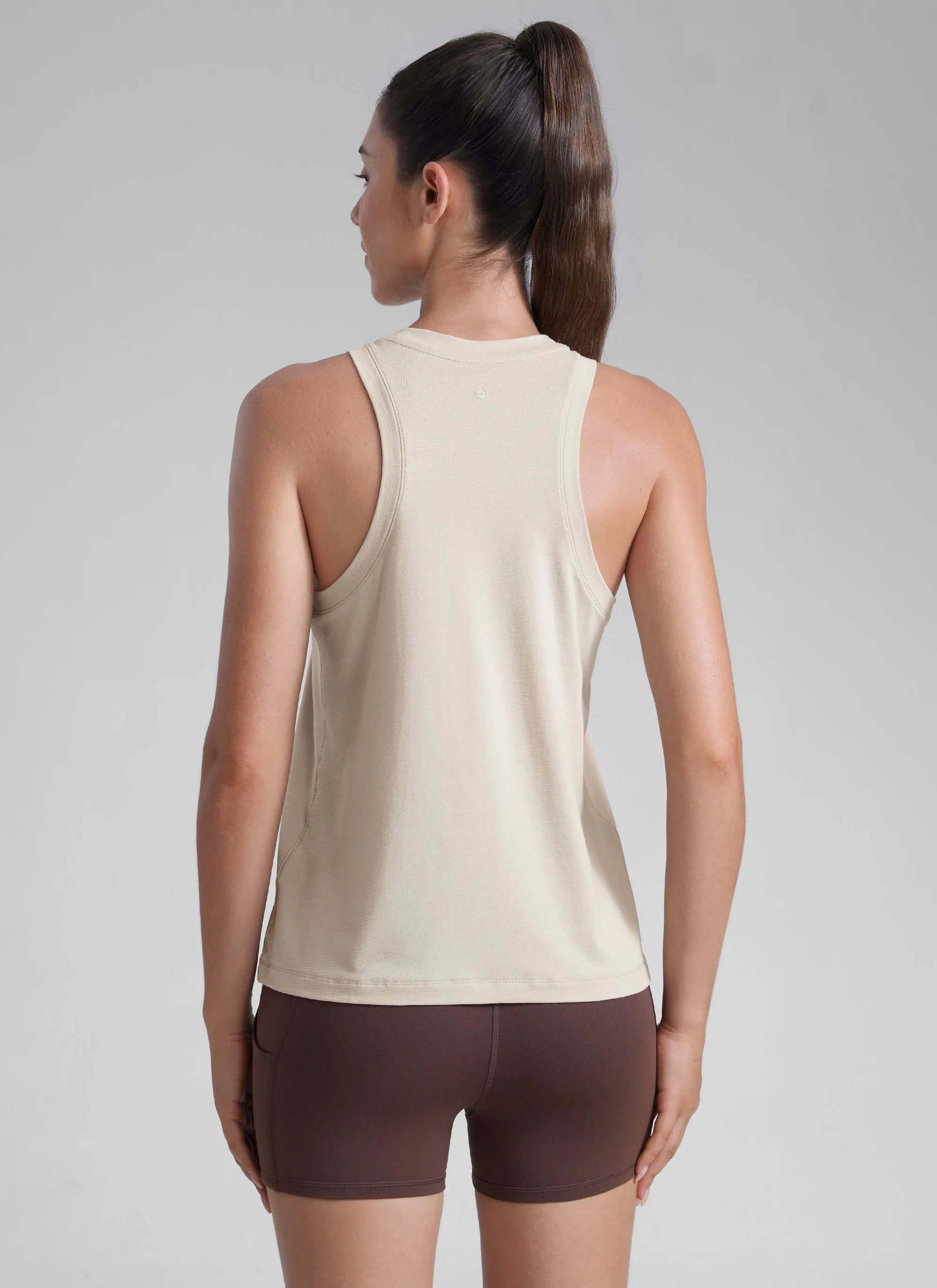 Poly Cotton-Blend Racerback Tank sold by CRZ Yoga product image thumbnail 2