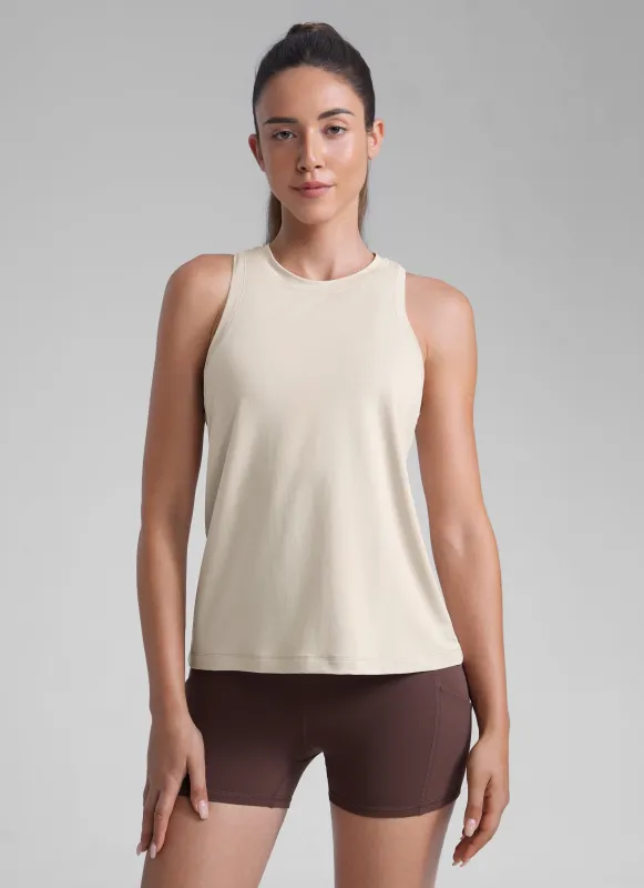 Poly Cotton-Blend Racerback Tank sold by CRZ Yoga