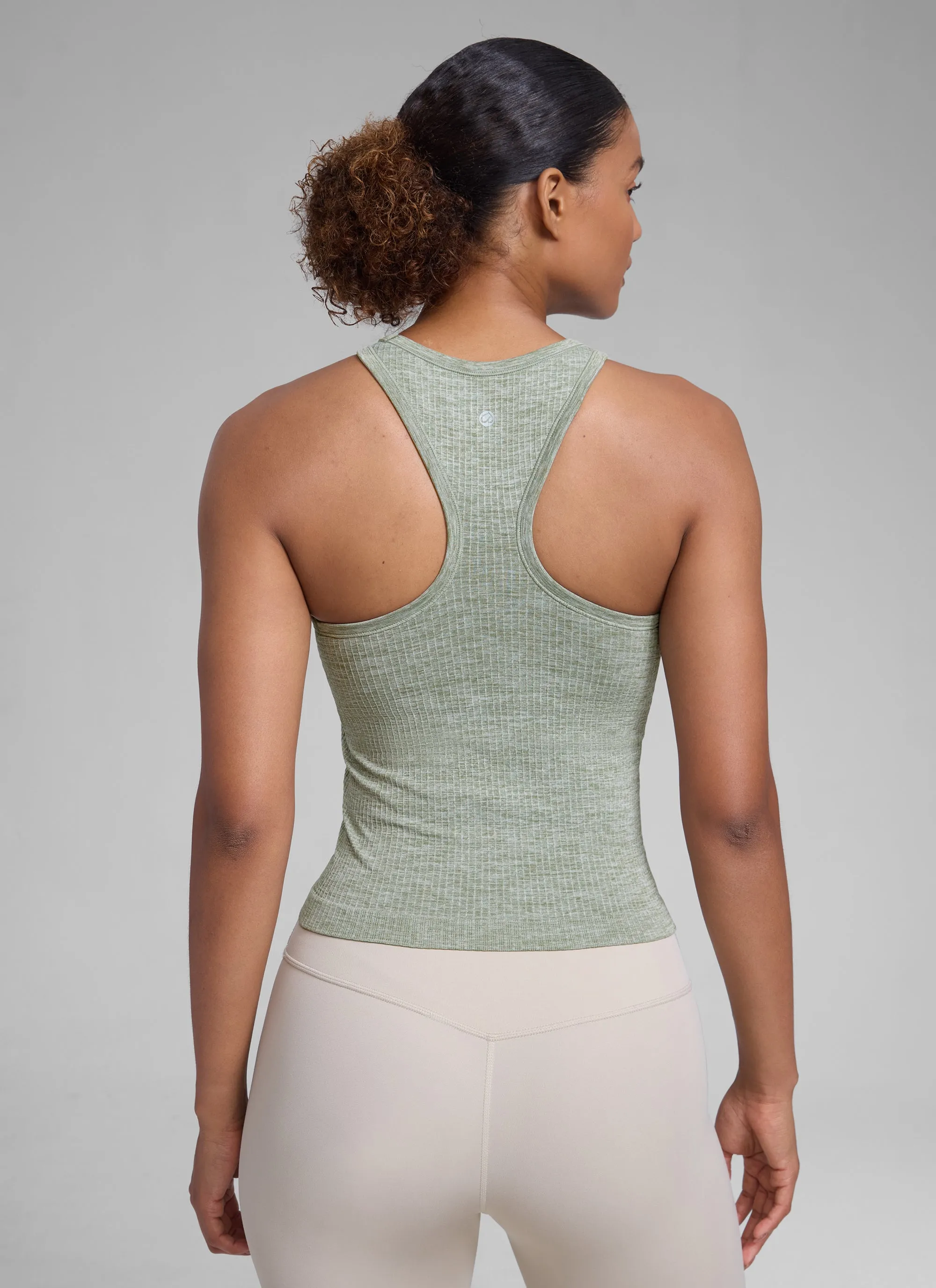Seamless Racerback Hip Length Tank sold by CRZ Yoga product image thumbnail 2
