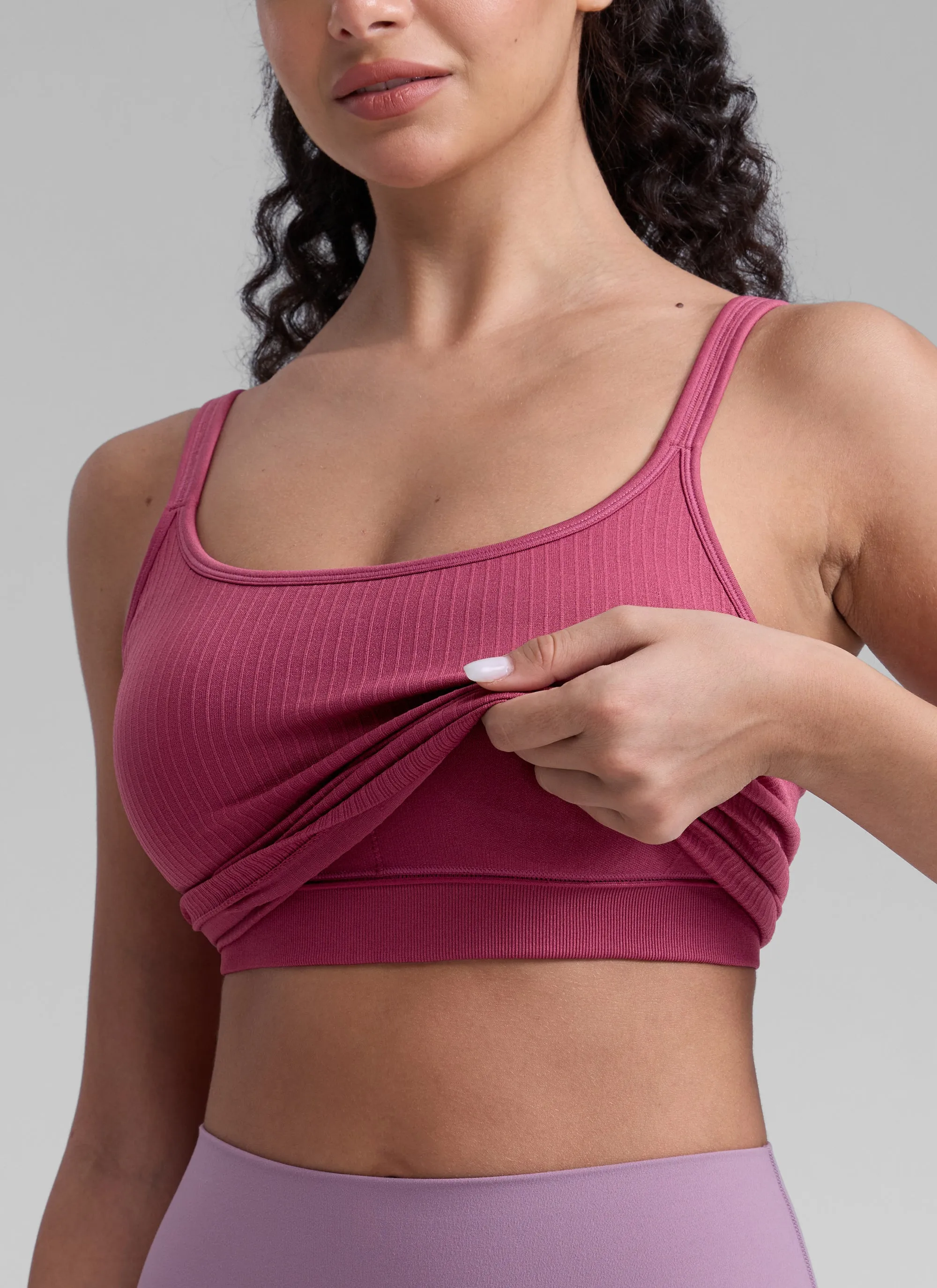 Seamless U Back Built in Bra Tank sold by CRZ Yoga product image thumbnail 4