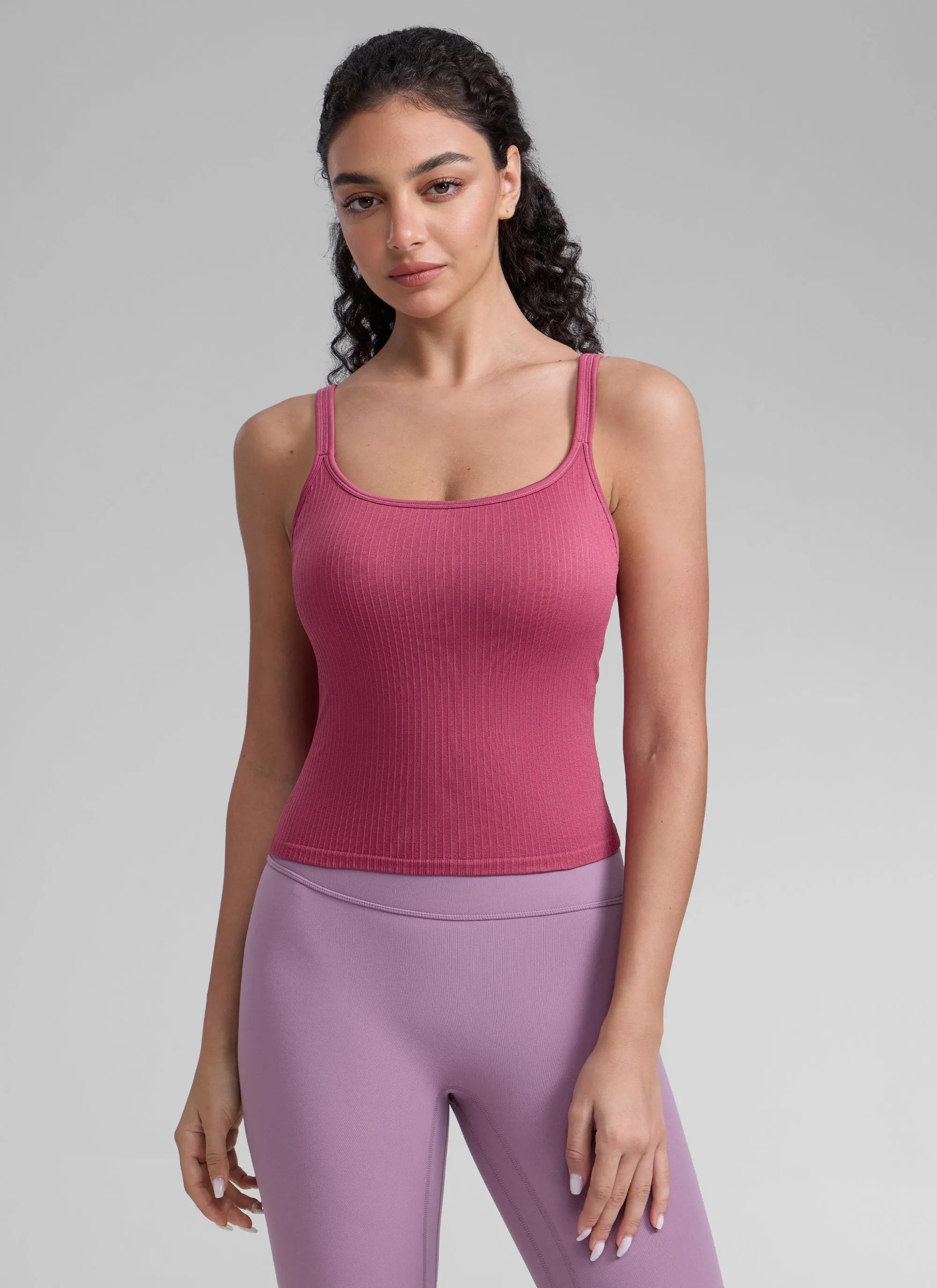 Seamless U Back Built in Bra Tank sold by CRZ Yoga