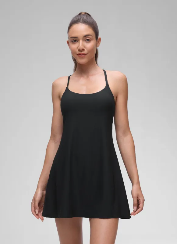 Feathery-Fit Stretchy Built in Bra Pocket Dress sold by CRZ Yoga