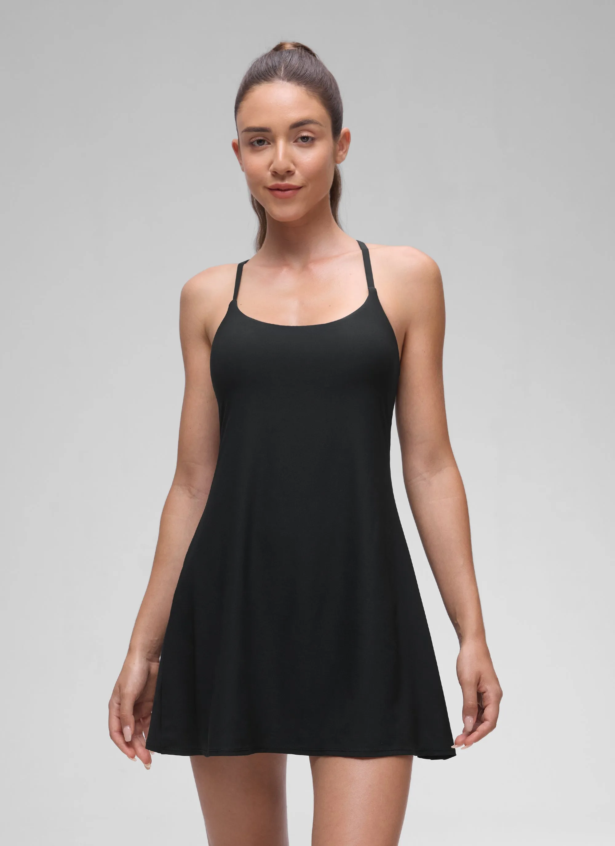 Feathery-Fit Stretchy Built in Bra Pocket Dress sold by CRZ Yoga