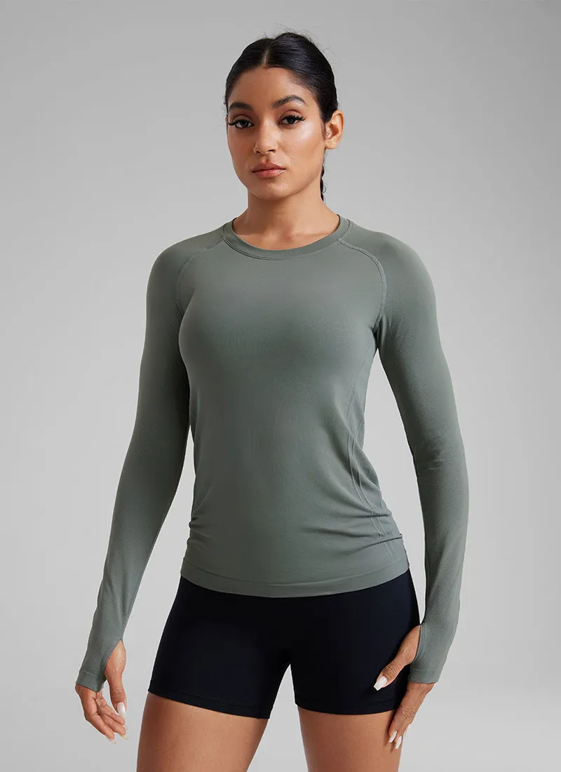 Seamless Crew Neck Long Sleeve sold by CRZ Yoga