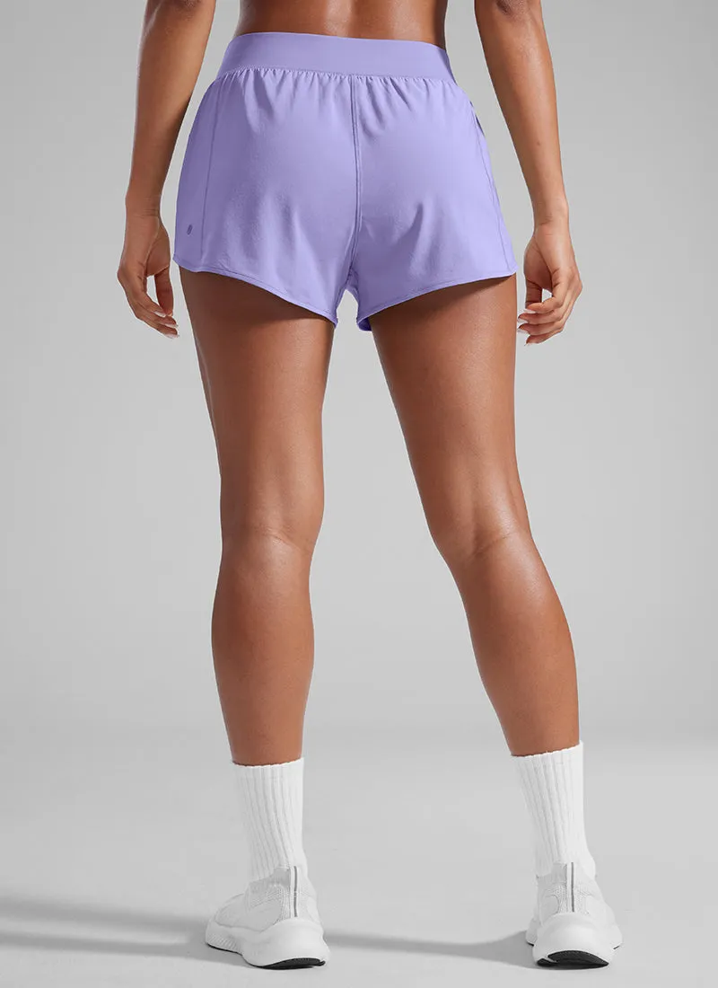 Feathery-Fit Soft Liner Zipper Pocket Short 3'' sold by CRZ Yoga product image thumbnail 2