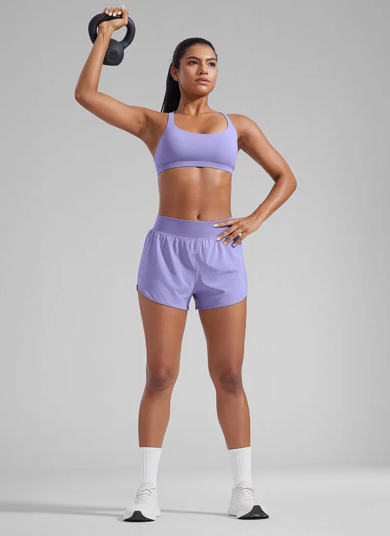 Feathery-Fit Soft Liner Zipper Pocket Short 3'' sold by CRZ Yoga product image thumbnail 3