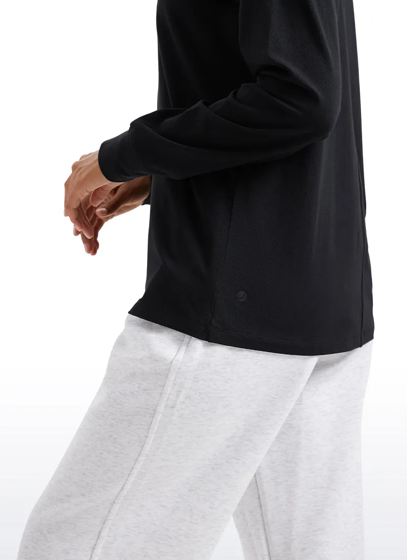 Pima Cotton Loose Fit Long Sleeve sold by CRZ Yoga product image thumbnail 5