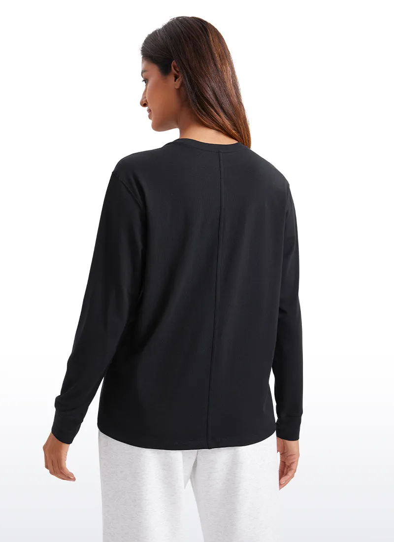 Pima Cotton Loose Fit Long Sleeve sold by CRZ Yoga product image thumbnail 2