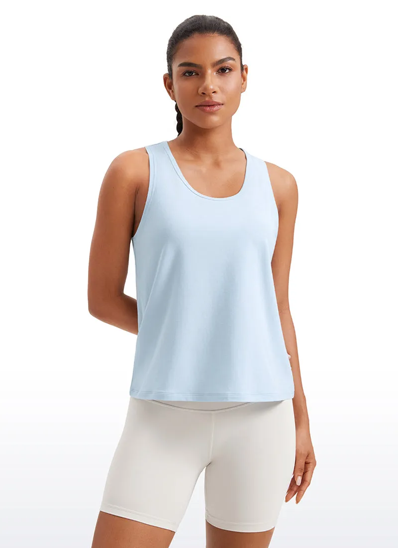 Pima Cotton Sleeveless Scoop Neck Tank sold by CRZ Yoga