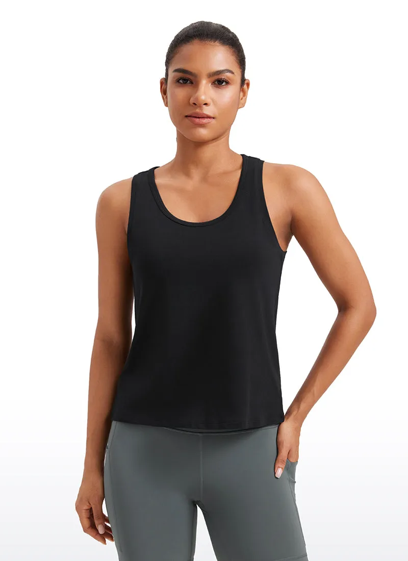 Pima Cotton Sleeveless Scoop Neck Tank sold by CRZ Yoga product image thumbnail 5