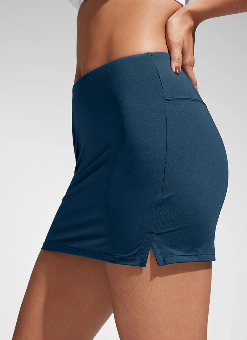 High Rise A Line Side Slit Swim Skirt sold by CRZ Yoga product image thumbnail 5