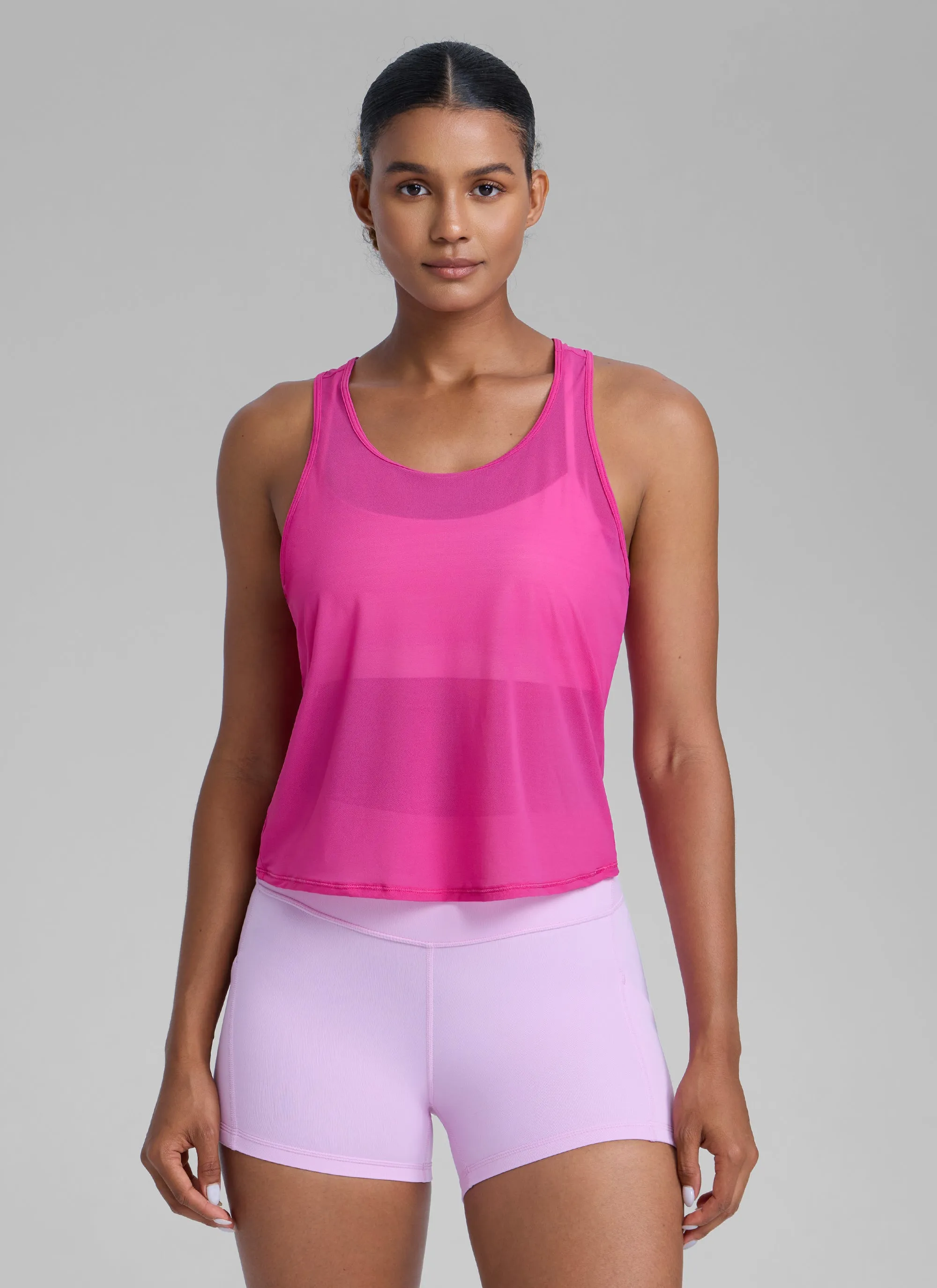 Mesh Relaxed Fit Workout Breathable Tank sold by CRZ Yoga