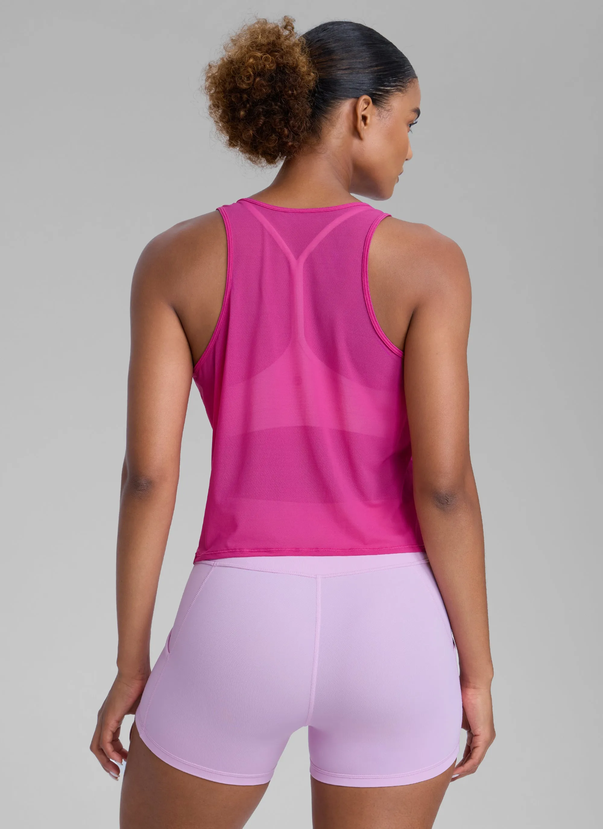 Mesh Relaxed Fit Workout Breathable Tank sold by CRZ Yoga product image thumbnail 2